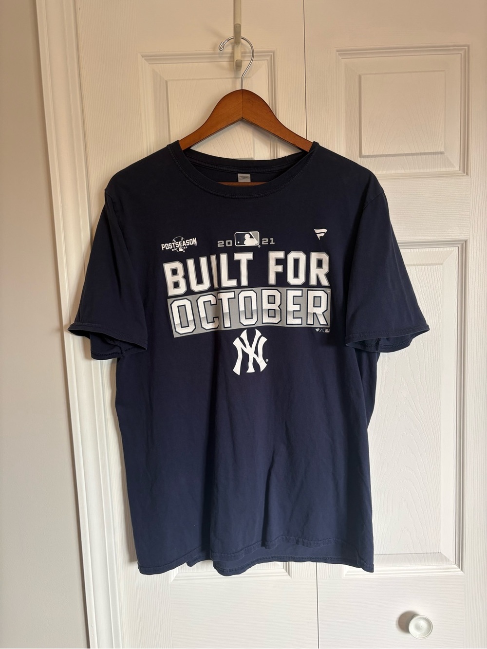 Fanatics MLB New York Yankees Built For October Navy Blue TShirt Men’s L
